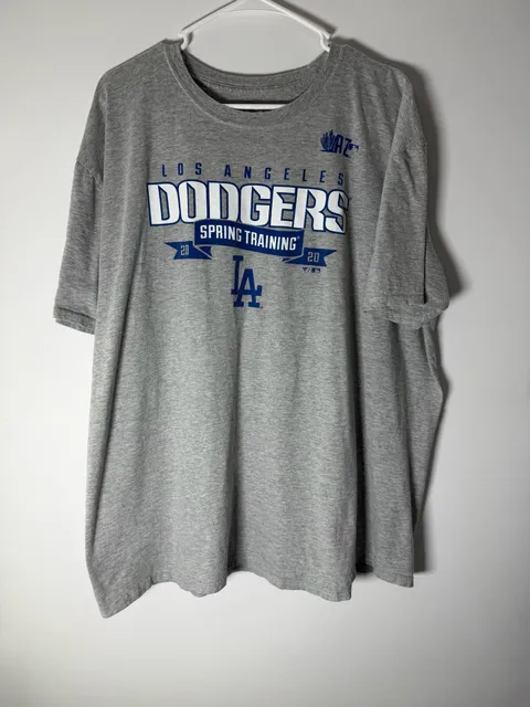 Fanatics Los Angeles Dodgers Spring Training T-Shirt Size 2XL Grey