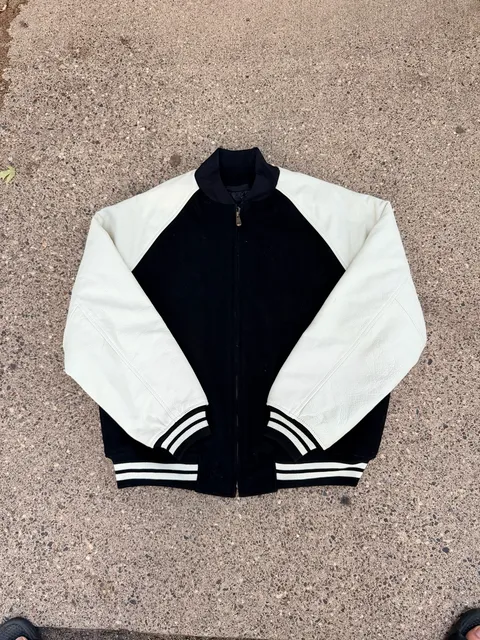 Vintage Canada Sportswear Wool And Leather Varsity Jacket Size Large