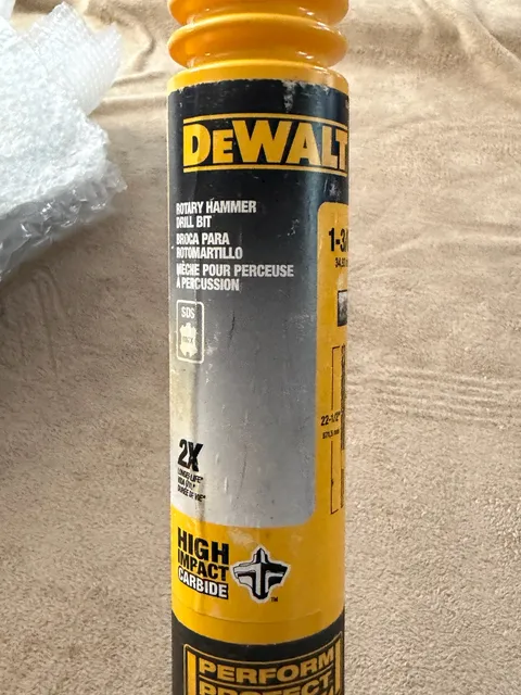 DEWALT sds Max Rotary Hammer Drill Bit 1-3/8" x 22-1/2"