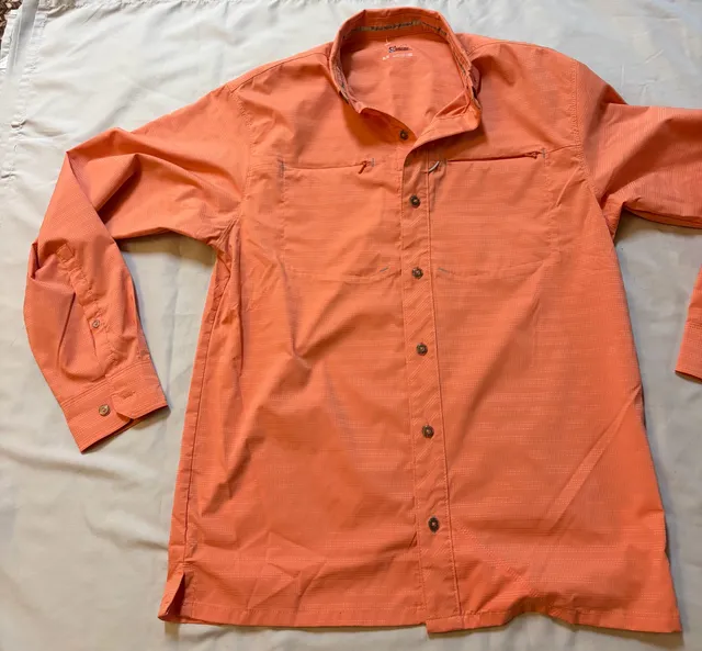 World Wide Sportsman Seacrest Long-Sleeve Shirt Size M Orange