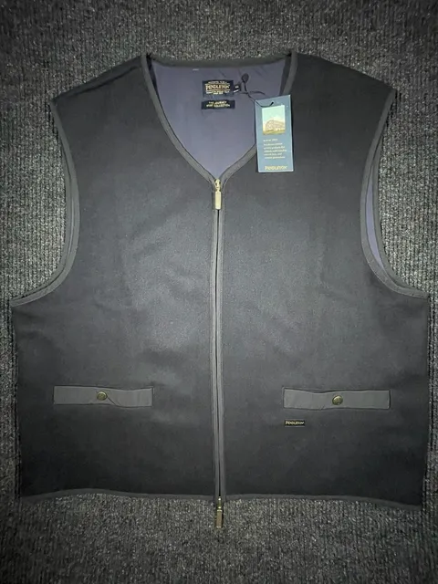 Pendleton The Journey West Collection Vest NWT Size XL Black Full Zip