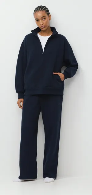TNA Sweatfleece 1/2 Zip Sweatshirt Black