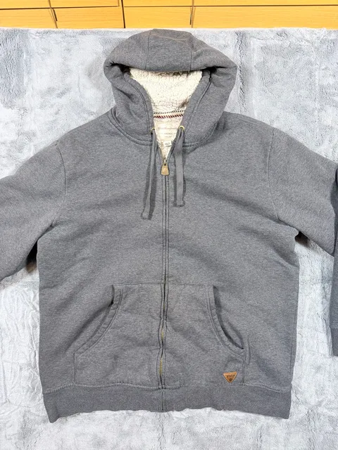 Weatherproof Vintage Sherpa-Lined Full-Zip Hoodie Size XXL Gray