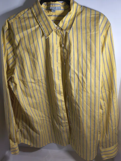 St. John's Bay Wrinkle Free Striped Button-Down Shirt Size L