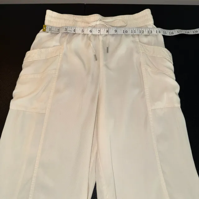 Calia Cargo Pants Size XS Ivory Lyocell Drawstring