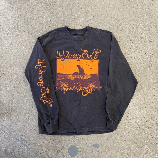 Bad Bunny Un Verano Sin Ti Long Sleeve Tour Shirt Small