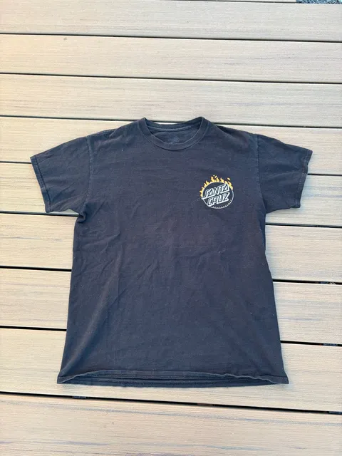 Santa Cruz Burnt Opus T-Shirt Size Medium Black