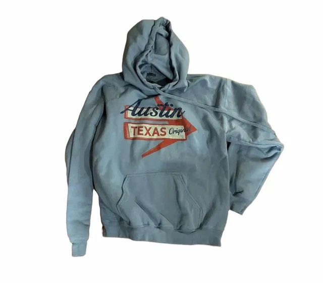 Austin Texas Original Hoodie Light Blue