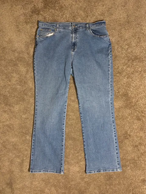St. John's Bay Stretch Bootcut Jeans Womens 18W Medium Wash Denim Plus Size