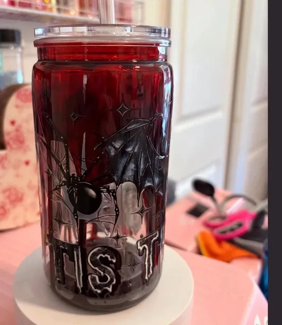 Halloween snow globe tumbler