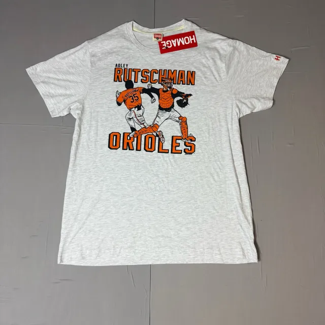 Homage Adley Rutschman Orioles T-Shirt Size XL Gray