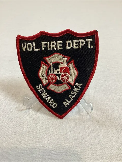 Seward Alaska Volunteer Fire Department Vintage Fire Fighting Original Patch