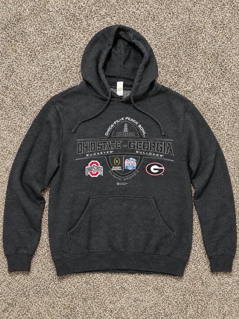 Independent Trading Company Ohio State vs Georgia 2022 Peach Bowl Hoodie Size L