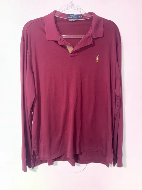 Polo Ralph Lauren Long Sleeve Polo Size XL Maroon