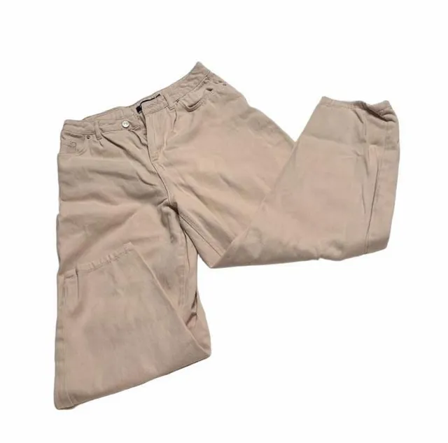 Misguided Wide Leg Pants Beige