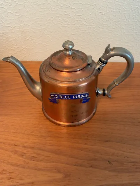 Manning Bowman Old Blue Ribbon Copper Tea Kettle