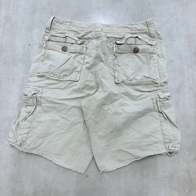 American Eagle Outfitters Cargo Shorts Size 32 Beige Cotton