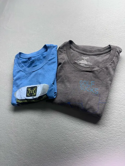 Travis Mathew T-Shirts Lot Size L Golf Sucks Spaulding Graphic