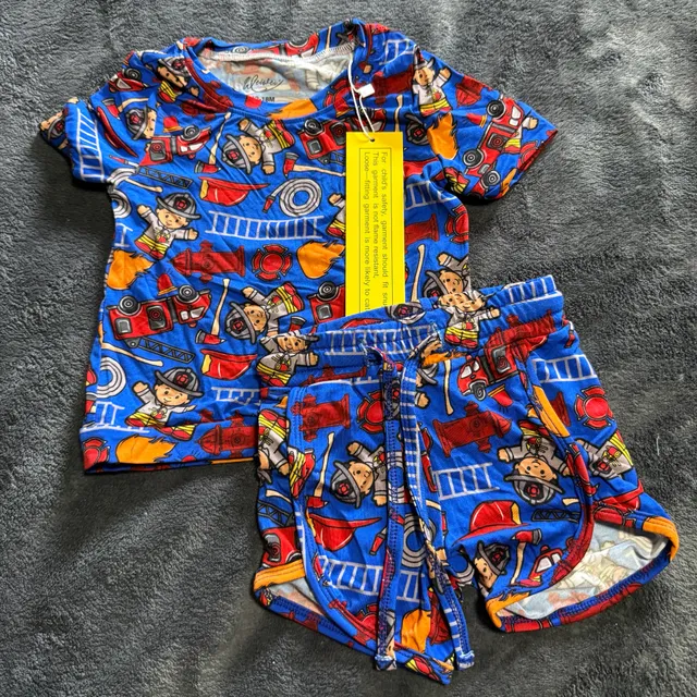 Weiwei Firefighter Bamboo Pajama Set Size 12-18M