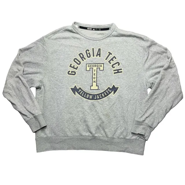 Adidas Georgia Tech Yellow Jackets Sweatshirt XL Gray Sweater college Sports