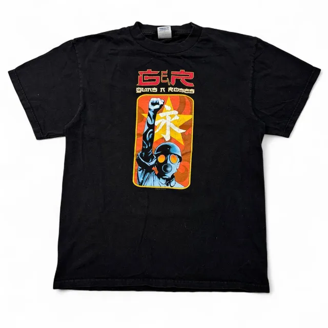 Guns N Roses Chinese Democracy Tour T-Shirt M Black Graphic Tee