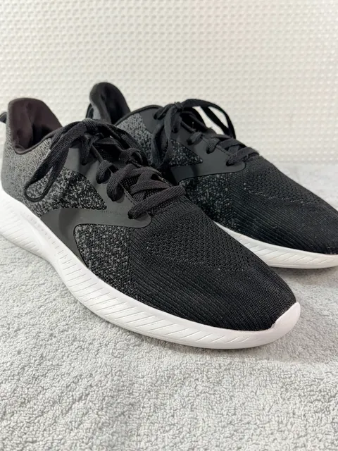 Athletic Works Core Jogger Sneakers Black Gray Lace-Up Shoes