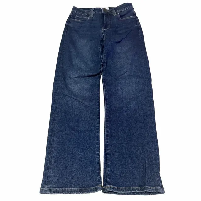 Evereve The Ever Straight Jeans Size 25 High Rise Dark Wash