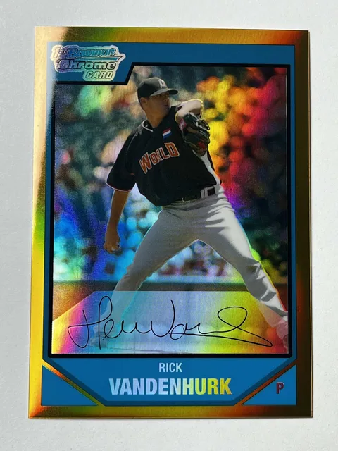 2007 Bowman Chrome Draft #BDPP RC Rick Vandenhurk Gold Refractor /50