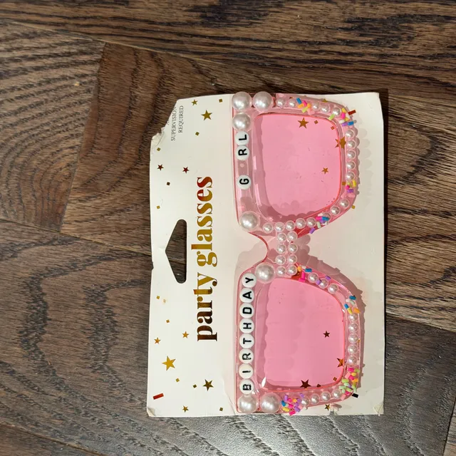 1616 Holdings Pink Birthday Girl Pearl Sprinkles Party Glasses