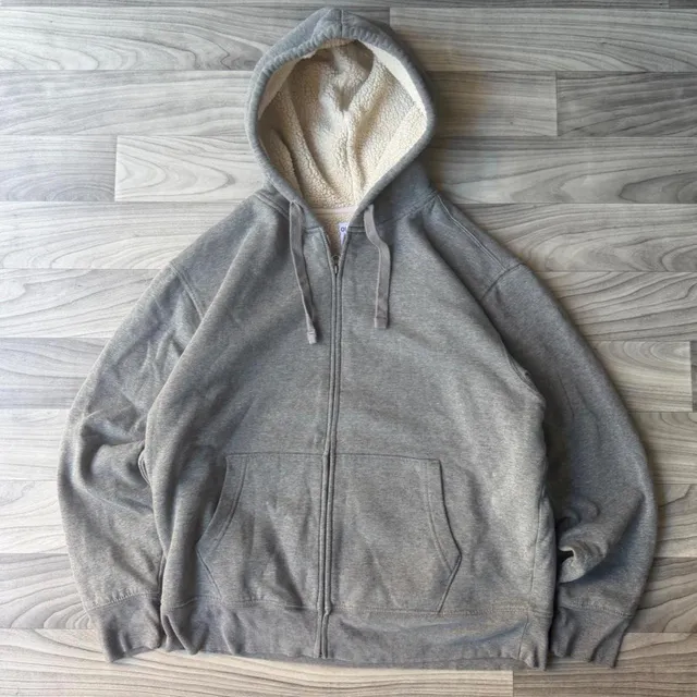 Old Navy Sherpa Lined Zip Up Hoodie Size L Grey
