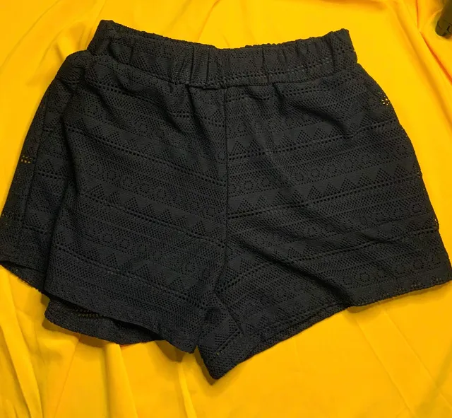 Ya Los Angeles Shorts Women Size S Black Lace Overlay