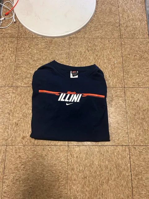 Nike Illinois Illini T-Shirt Size XXL Navy Blue NCAA College
