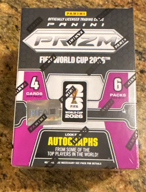 Panini 2026 Prizm World Cup Soccer Exclusive Trading Cards Blaster Box, 6 Packs,