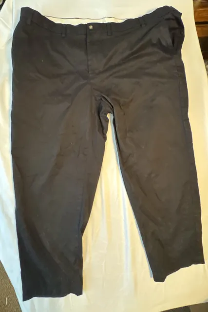 George Casual Pants Size 48x30 Black Stretch Cotton Blend