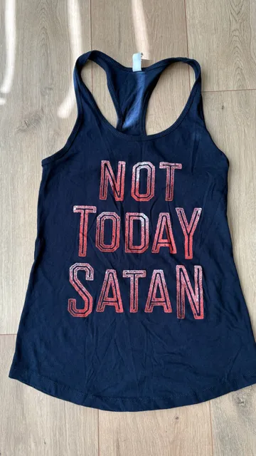 Next Level Apparel Not Today Satan Tank Top Size M Black