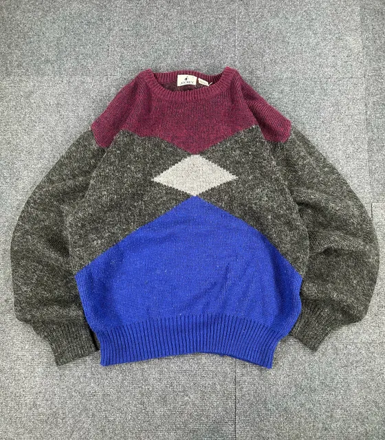 Jockey Vintage Color Block Crewneck Sweater Size L