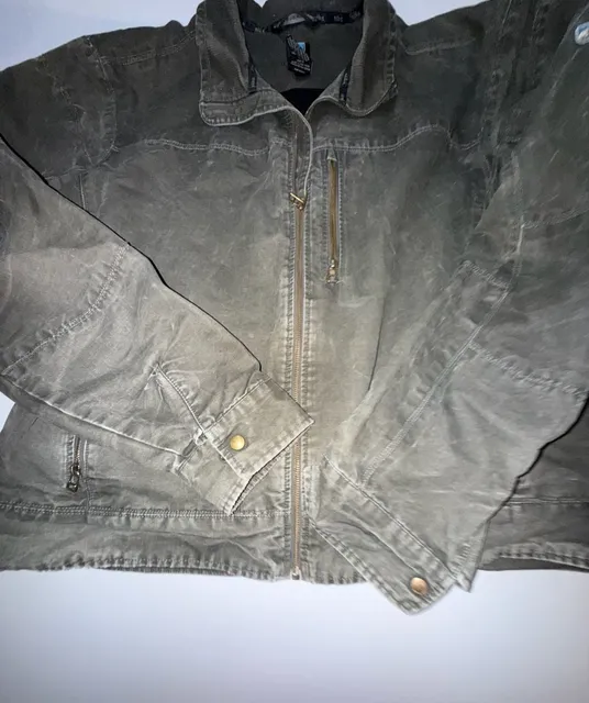 Kuhl Jacket Size M Green Corduroy Full Zip