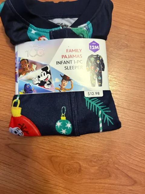 Disney 100 Family Pajamas Infant 1-PC Sleeper Size 12M