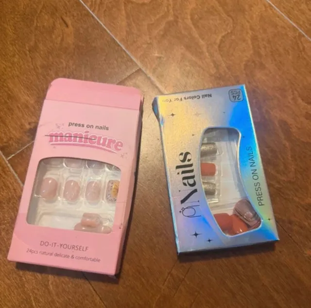 Press On Nails Manicure Kit Lot of 2