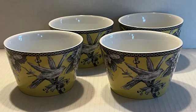 222 Fifth Adelaide Yellow Fruit Bowl Set Of 4