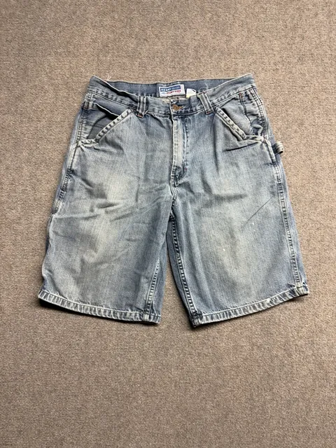 Old Navy Painters Denim Shorts Size 32 Blue Carpenter