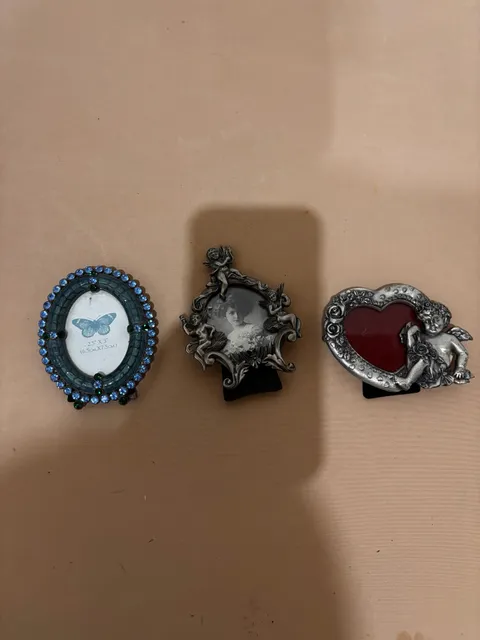 Lot Of 3 Vintage Ornate Miniature Picture Frames