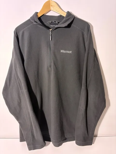 Marmot Fleece Pullover Size M Gray 1/2 Zip