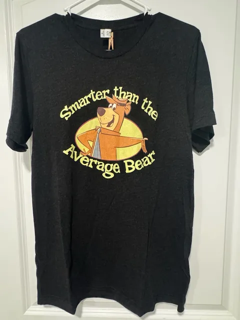 Yogi Bear Smarter Than The Average Bear Retro Cartoon Graphic Tee Size M