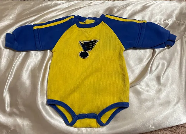 Kid Sports Inc St Louis Blues Bodysuit Size 3/6 Mos NHL Baby Romper