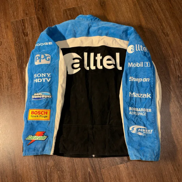 Wilson leather chase authentic Nascar Ryan Newman Alltel jacket size Xl