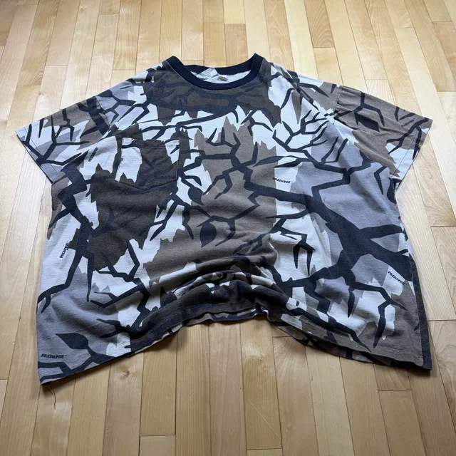 Vintage Predator Camo Shirt XXXL 3XL USA Single Stitch Pocket All Over Print