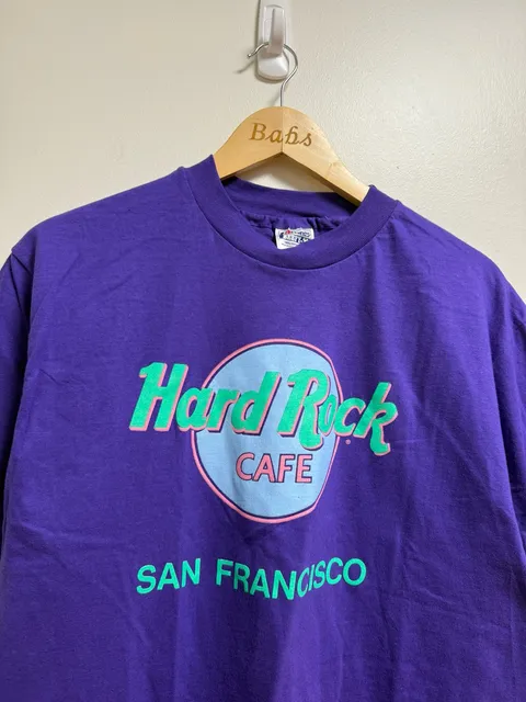 Hard Rock Cafe San Francisco T-Shirt Size L Purple Cotton