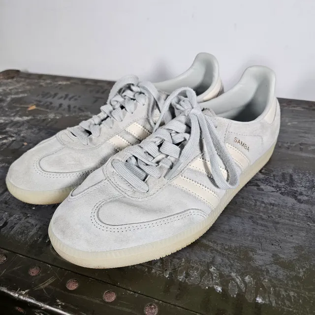Adidas Samba Grey Blue Suede Sneakers