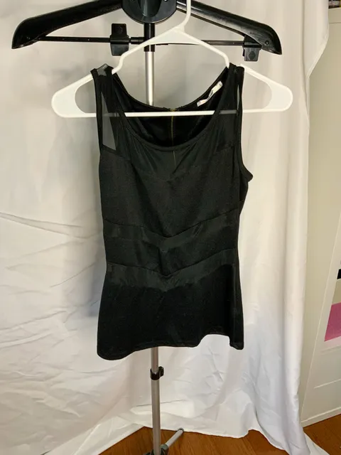 Papaya Black Mesh Panel Tank Top Women’s Size Small